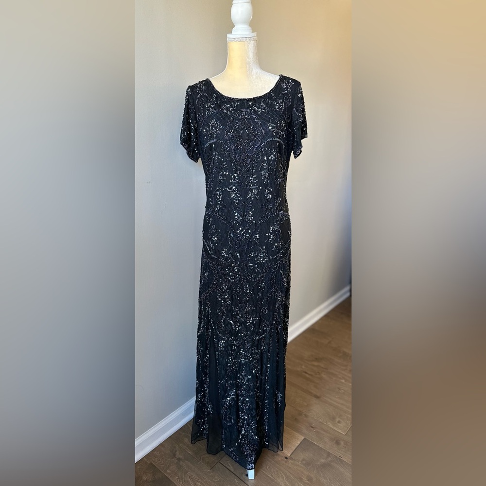 Pissaro Nights Women’s Maxi Lace Dress with Beading